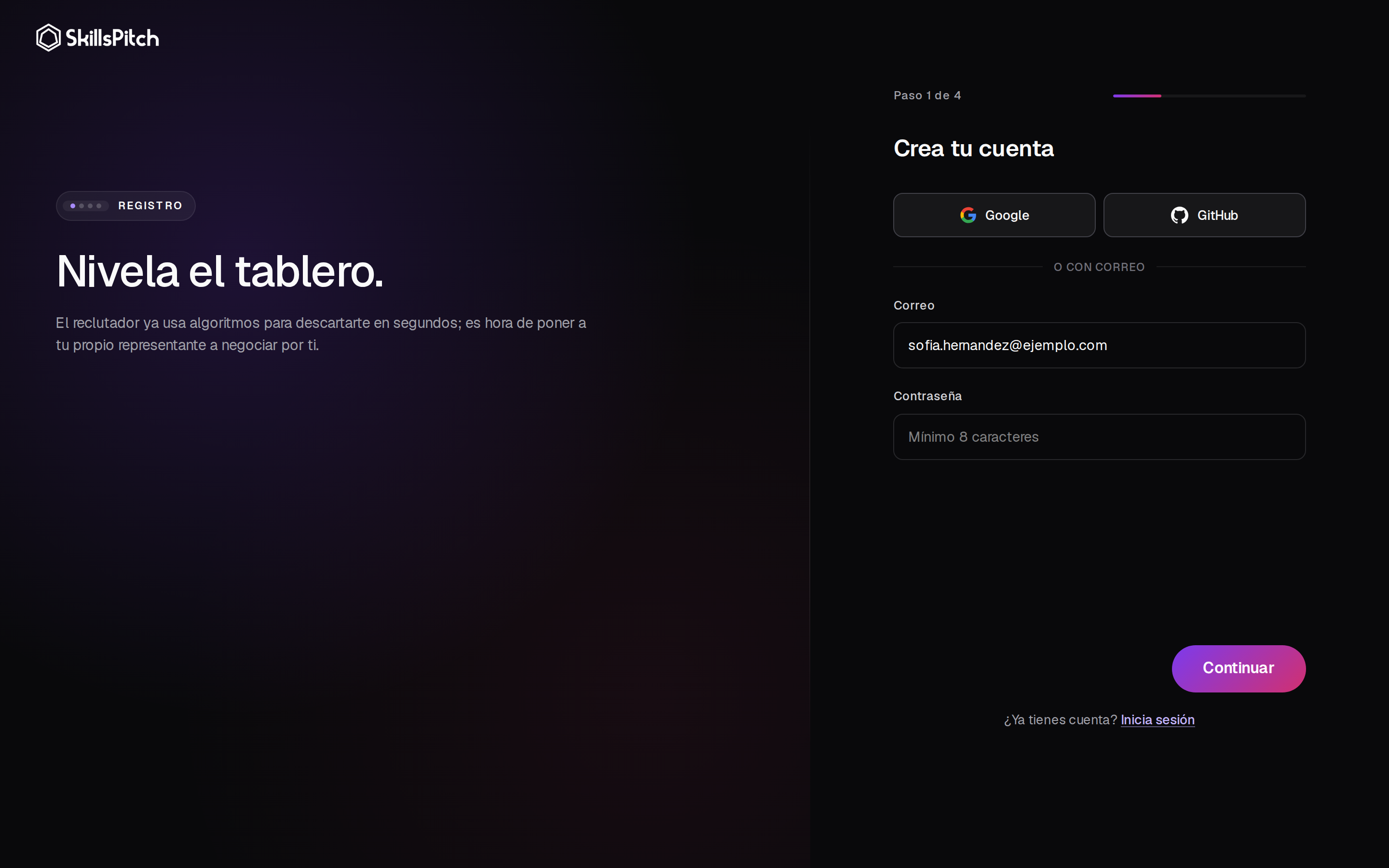 Paso 1: crear cuenta